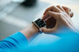 Smartphone held by hand